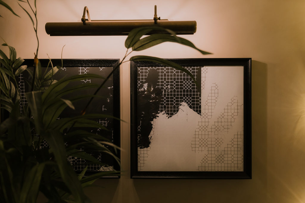 Framed art at Khai Khai